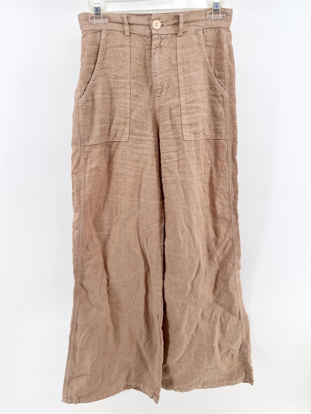 Enza Costa wide leg French linen pants size 1 / S